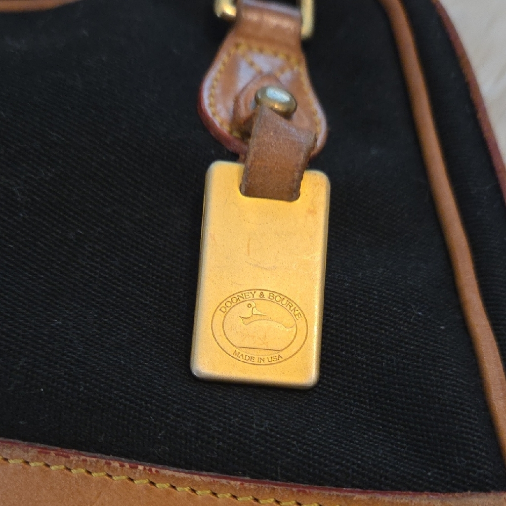 Dooney & Bourke Black and Brown Shoulder Bag - Picture 2 of 12